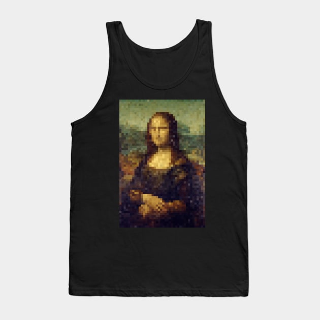 Mona Lisa Pixel Art Tank Top by christinegames